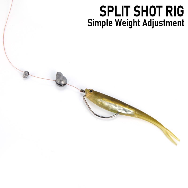 Dr.Fish 100 Pack Removable Split Shot Weights Lead Fishing Sinkers Fly Fishing Line Sinkers Reuseable Clip On Weights Freshwater Saltwater Size 5, 1/12oz - Image 4