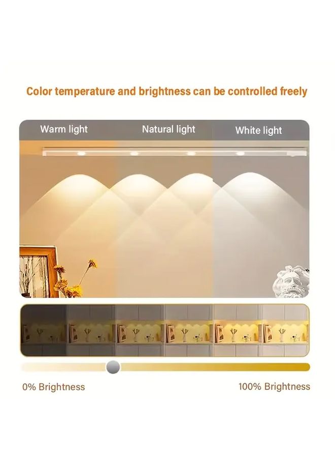 White 20cm USB Rechargeable LED Motion Sensor Light 3 Color No Drill - Image 5