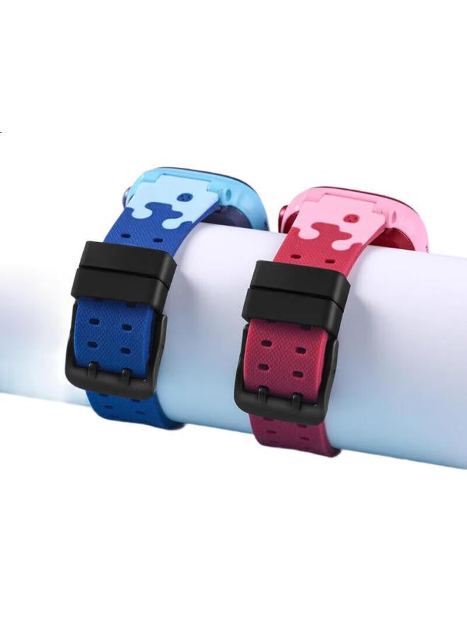 Ten Flashes Shan, Xiaotiancai Watch Strap, D3/D3S Children'S Smartwatch, Silicone Replacement Strap, Universal For Q1A/Q2A/D2/Z9/Z8/Z7/Z5Pro, Vermilion Red - Image 3