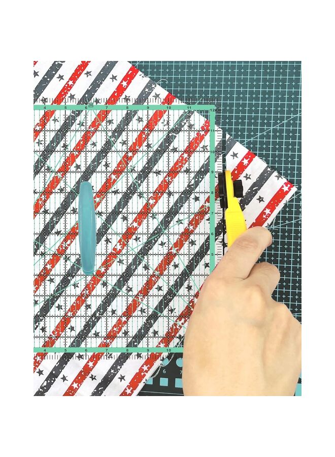 6PCS Quilting Rulers, Clear Acrylic Square Quilting Templates, Fabric Cutting Ruler for Craft Projects Quilting and Sewing (Size : GREEN) - Image 4