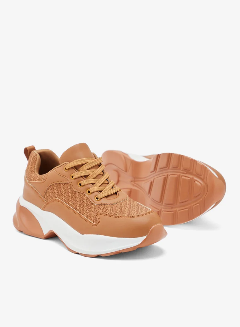 Ginger Weave Detail Chunky Sneakers