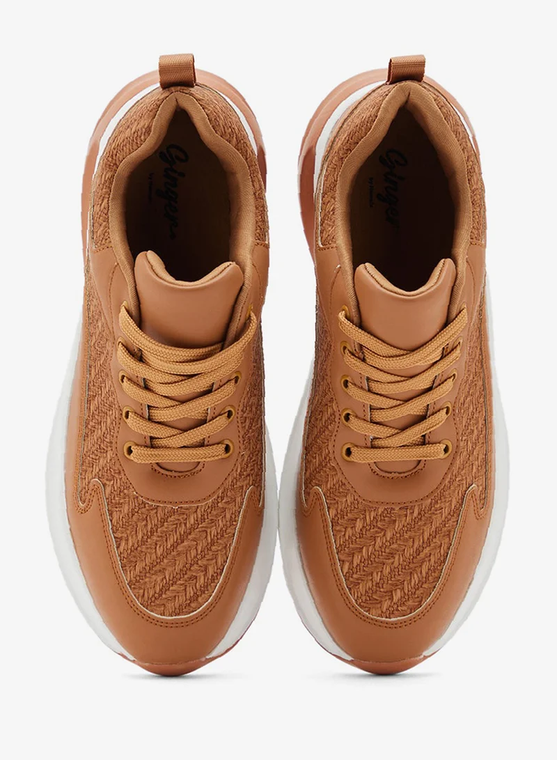 Ginger Weave Detail Chunky Sneakers