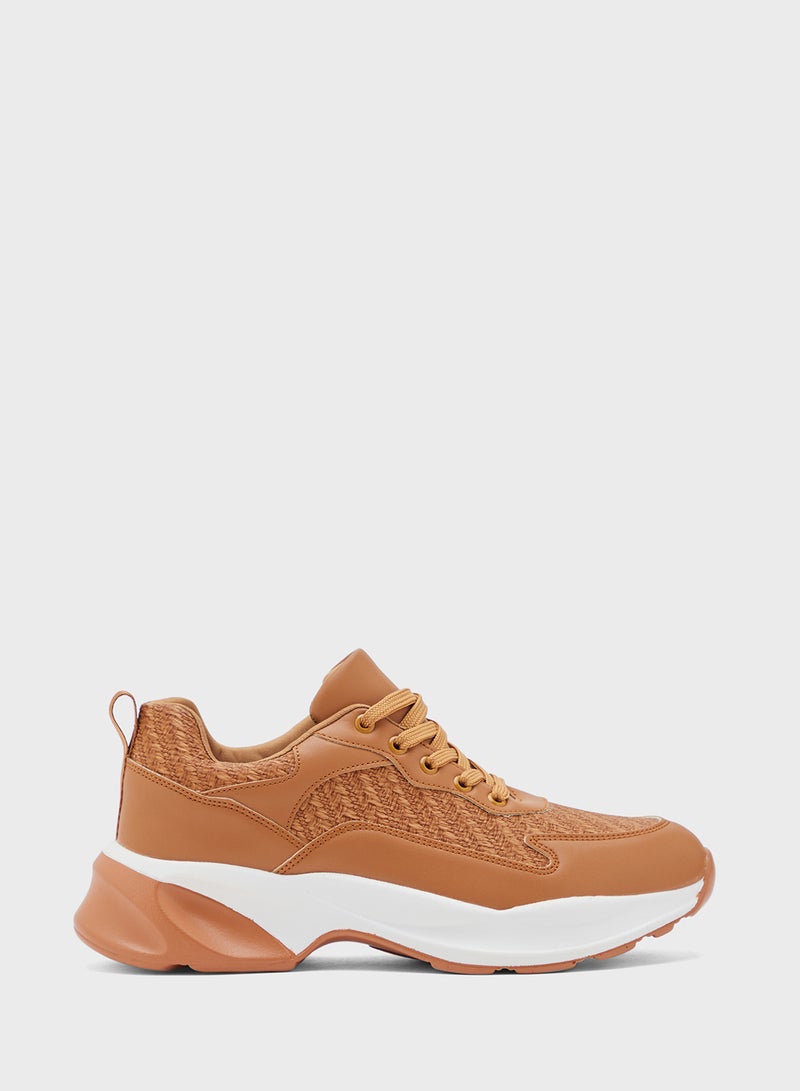 Ginger Weave Detail Chunky Sneakers  - Image 1