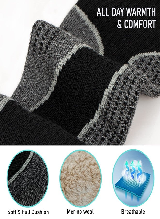 unenow Merino Wool Ski Socks 2 Pairs, Thermal Knee High Warm Socks for Snowboarding, Hiking, Cold Weather, Snow, Hunting - Image 4