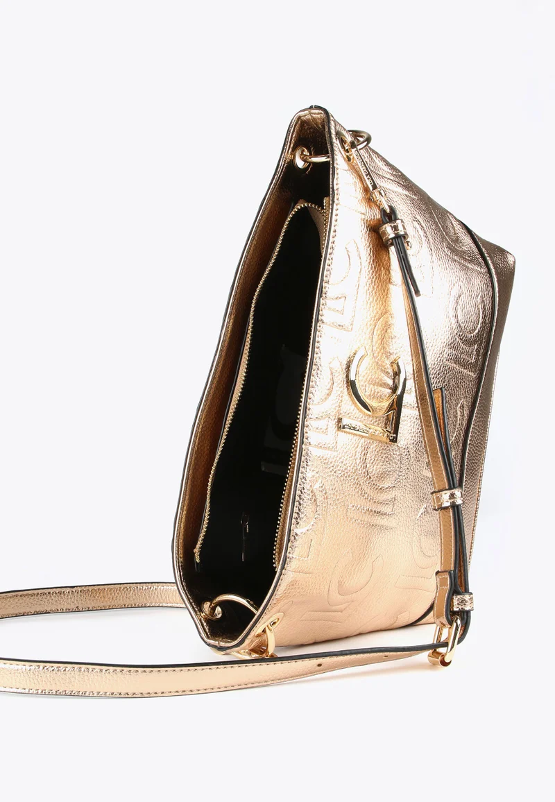 Lola Casademunt Monogrammed Metallic Crossbody Bag