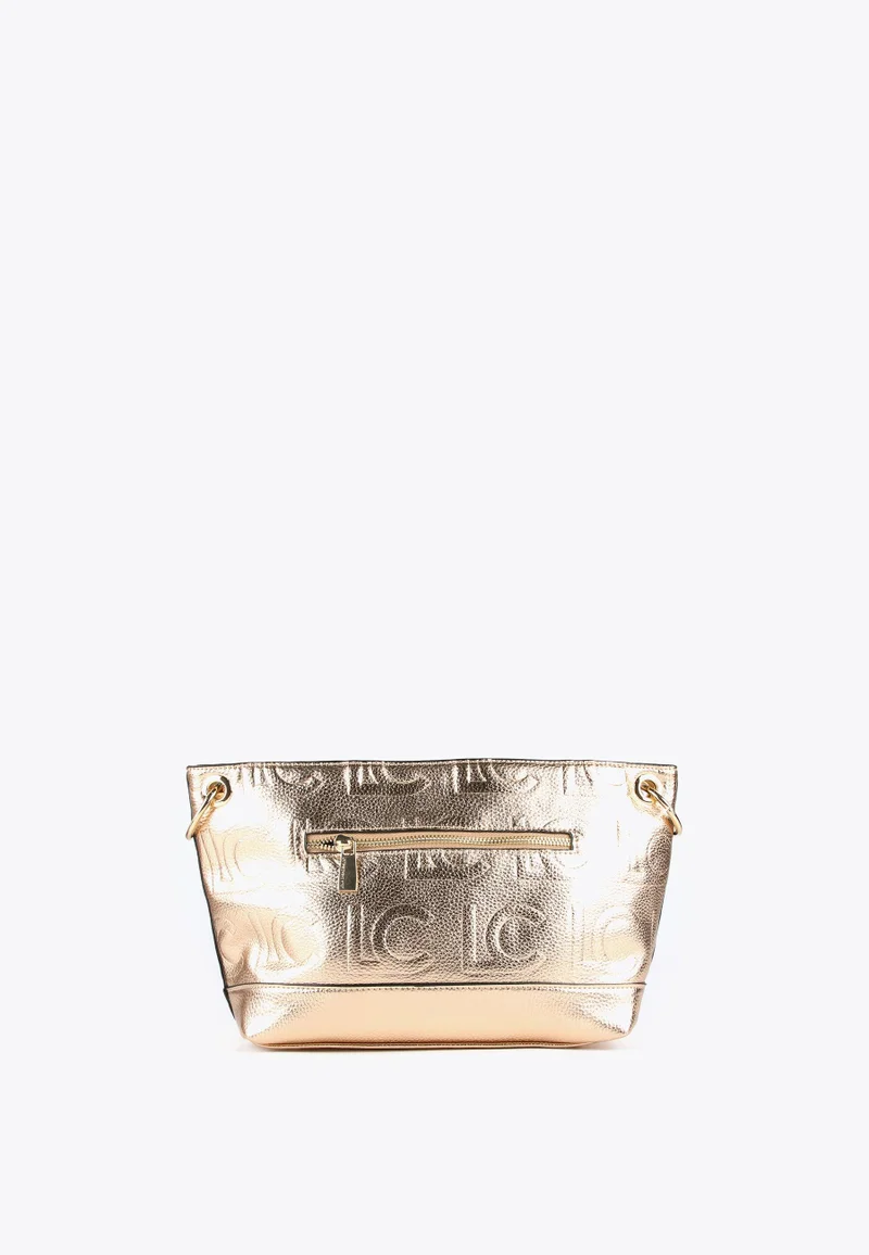 Lola Casademunt Monogrammed Metallic Crossbody Bag