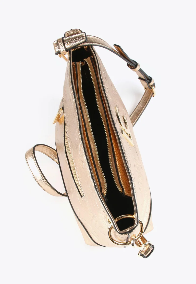 Lola Casademunt Monogrammed Metallic Crossbody Bag