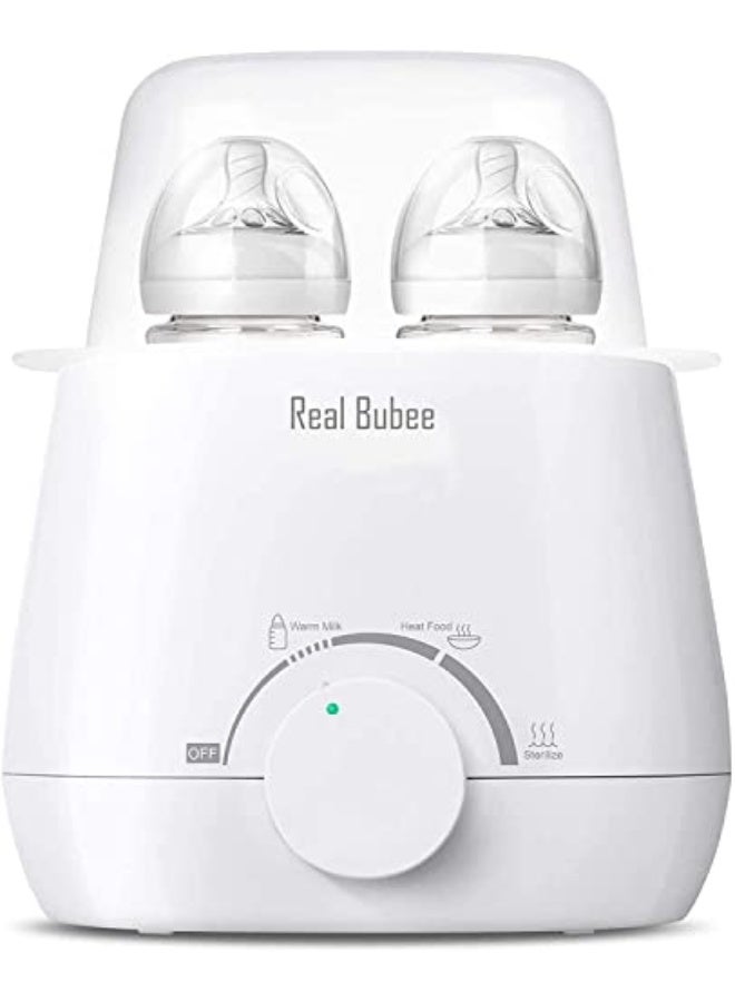 Real Bubee Baby Bottle Warmer, Steam Sterilizer & Baby Food Heater, 3-in-1 with Evenly Warming Breast Milk or Formula, Accurate Temperature Control, Bottle Brush and Tongs Included - Image 1