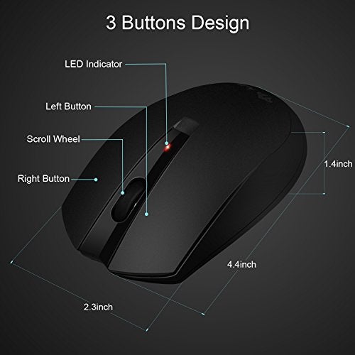 AURTEC Type C Wireless Mouse, AURTEC 2.4GHz USB-C Wireless Mice for Laptop and More USB-C Devices - Image 4