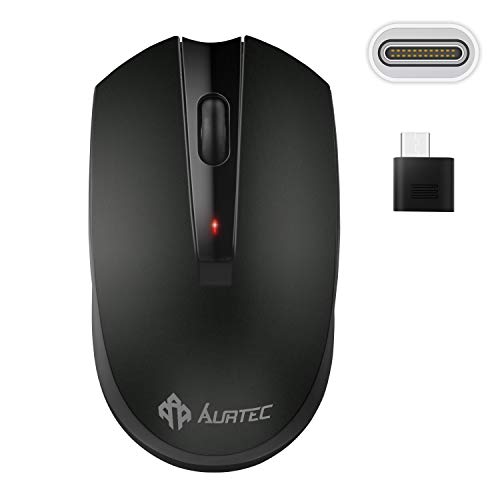 AURTEC Type C Wireless Mouse, AURTEC 2.4GHz USB-C Wireless Mice for Laptop and More USB-C Devices - Image 1