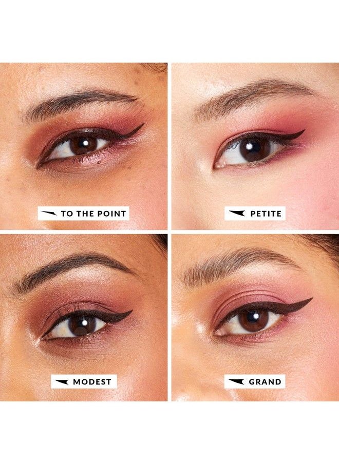 The Quick Flick Wings Eyeliner Stamp FeltTip Liquid Eyeliner WaterandSmudgeProof Cat Eyeliner Hot Fudge Liquid Eyeliner Pen To The Point 10mm (2mm Thickest) Winged Eyeliner Stamp 2 Pens  - Image 4