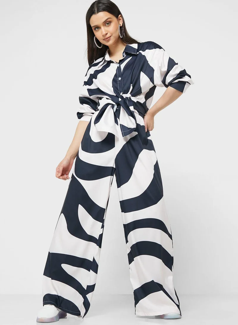 Ginger  Printed Pant Set for Women | Best Price UAE