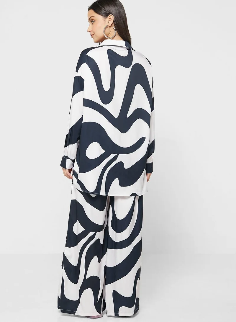 Ginger  Printed Pant Set for Women | Best Price UAE