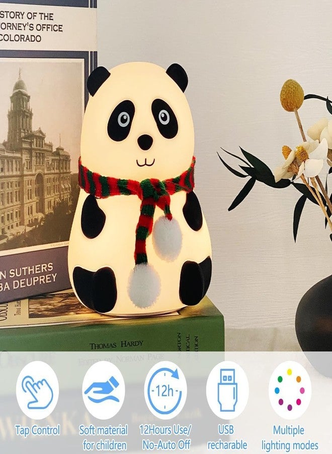 RENARSH Panda Night Light for Kids - Soft Silicone Rechargeable Lamp with Tap Control, Multi-Color Modes, and Non-Slip Base - Perfect for Bedside, Baby Rooms, and Gifting - Image 4