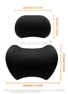 WinHolder Car Back Cushion Lumbar Support And Car Neck Pillow Kit Memory Foam Erognomic Design Universal Fit Muscle Pain And Tension Relief For Car Seat  - Image 3