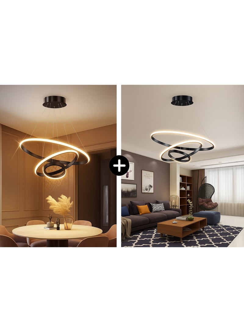 El Rawda Lighting A Bundle Modern chandelier (light) suitable for all decors - 75x60 cm | Modern Chandelier | Color : Black
