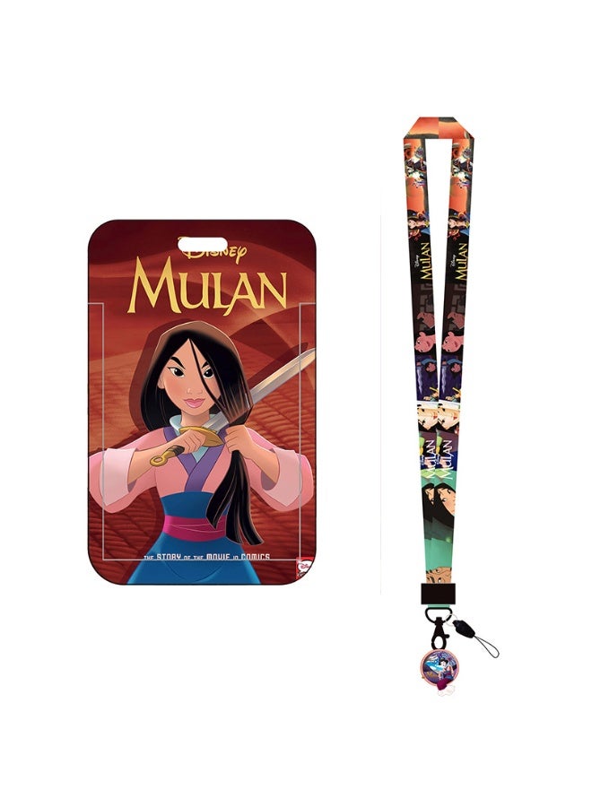 NIBEMINENT 1 - Piece MulanABS Kpop Photo Card Holder Pendant Key Chain ID Badge Holder ID Card Holder Photo Card Protector for School ID Office ID Access Card for Women Girls