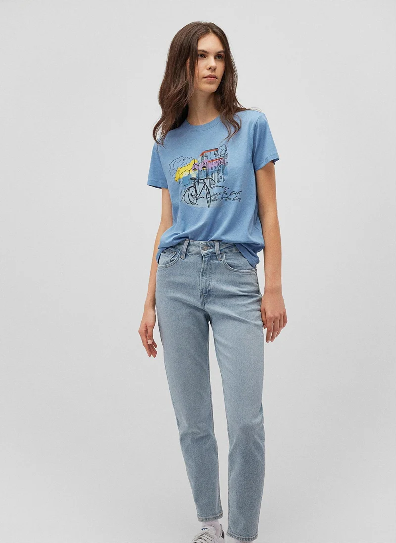 MAVI Printed Blue T-Shirt