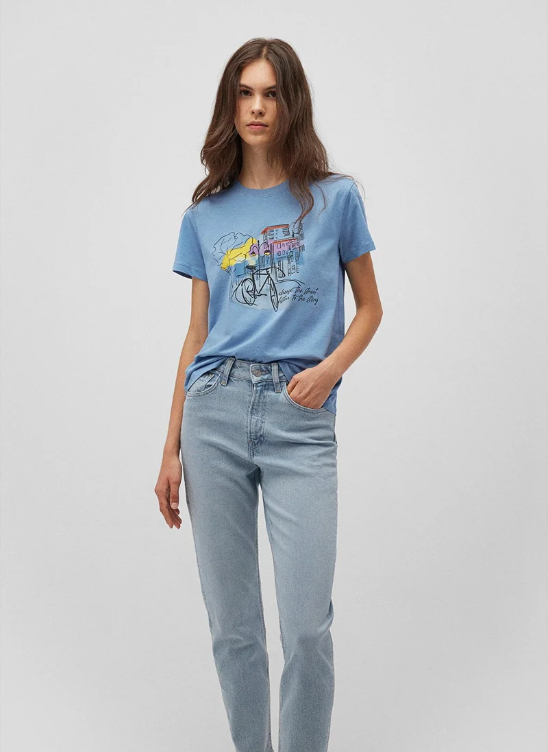 MAVI Printed Blue T-Shirt