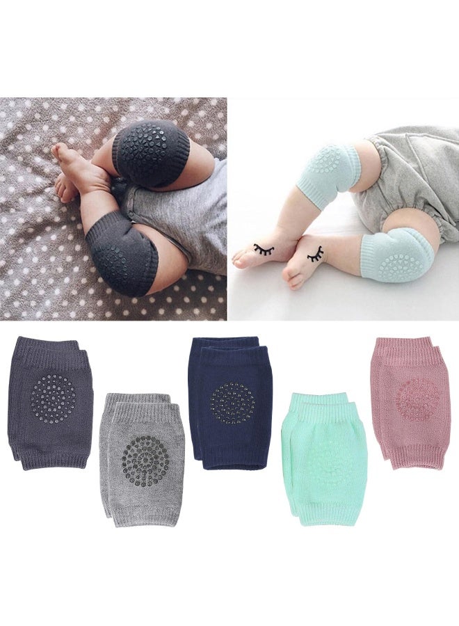 TFTSR Baby Knee Pads for Crawling (5 Pairs), Walking Protector Knee Pads For babies Toddler Kids Girls Boys 1-3 - Image 5