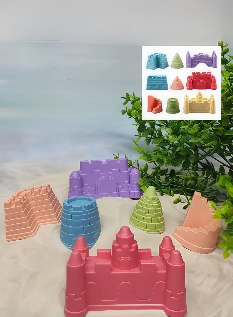 GGEROU 12Pcs Silicone Sand Toys for Baby with Portable Beach Bag, Kids Beach Set with Beach Toy Molds Shovel Bucket Set, Sand Toys Toddler Sandbox Toys for Kids Outdoor Summer Playset, Pink - Image 4