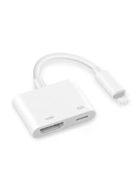 Lightning To Hdmi HD Cable For Apple Mobile Phone To TV HD Video Converter-Color:White-Line Length:20CM