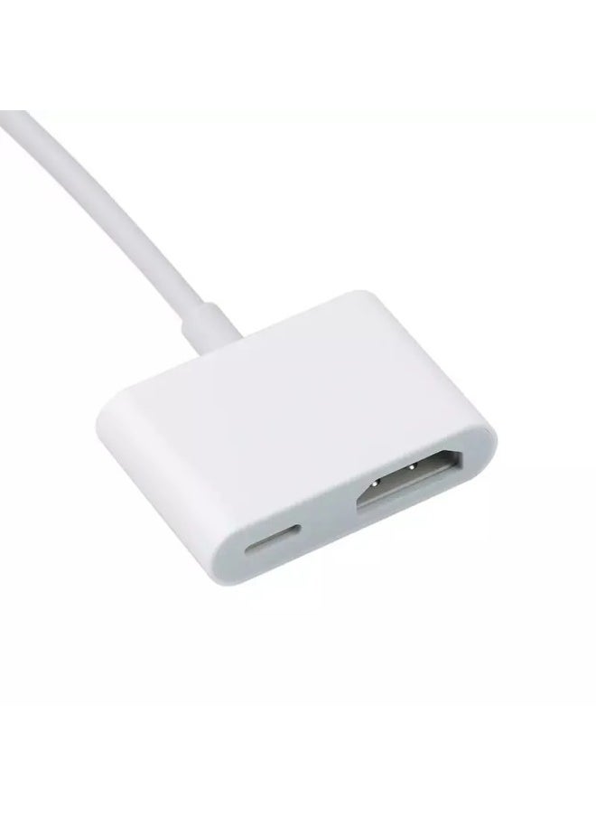 Lightning To Hdmi HD Cable For Apple Mobile Phone To TV HD Video Converter-Color:White-Line Length:20CM