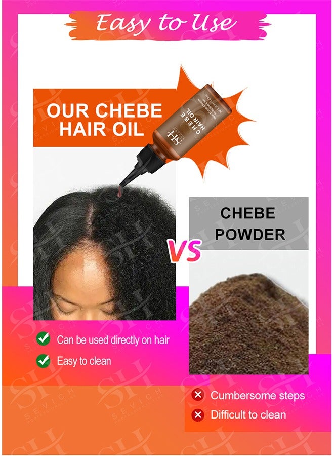 Sevich 100% Naturals Chebe Hair Oil，African Chebe Powder Serum, Hair Loss Treatments Repair Damaged Moisture Hair Regrowth Treatments 30ML - Image 4