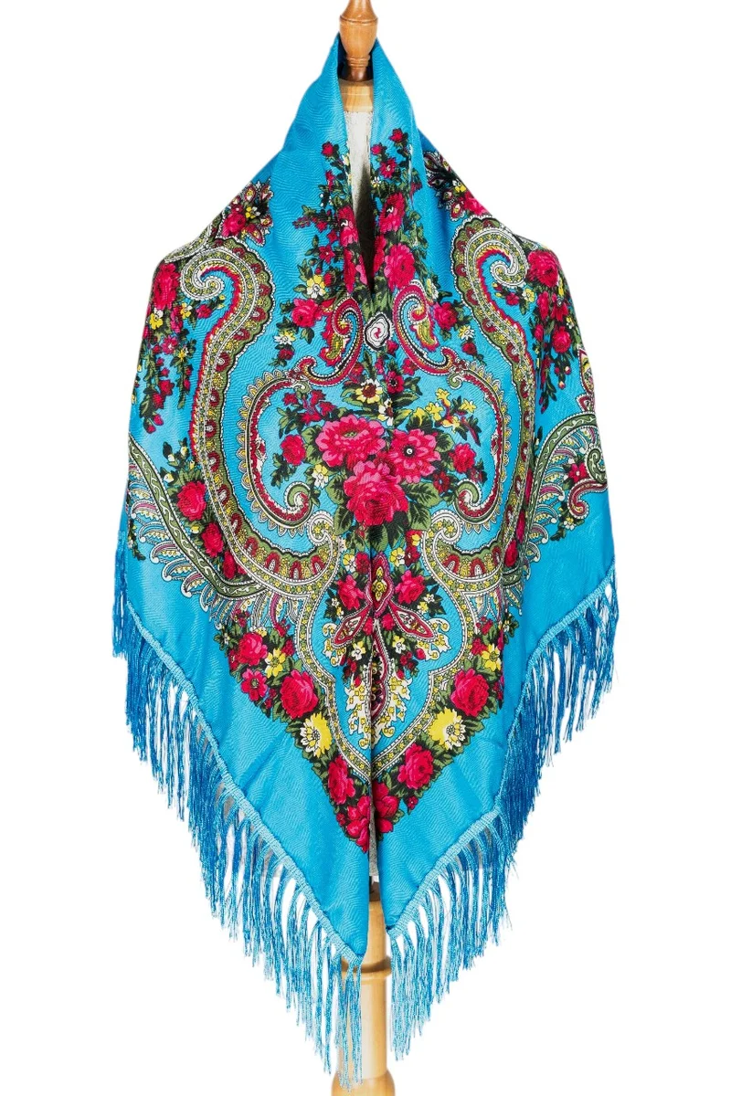 D'Daniela Masha Women's Eastern European Cotton Tassel Shawl