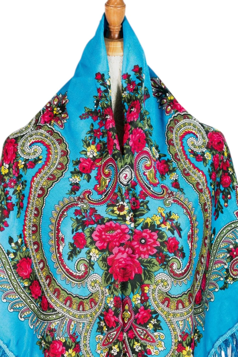 D'Daniela Masha Women's Eastern European Cotton Tassel Shawl
