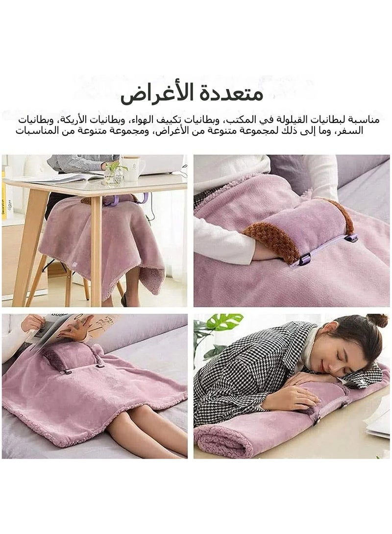 general Electric Heated Blanket Outdoor Soft Flannel Heated Wrap Electric Throw Blanket Portable USB Throw Heating Pad Travel Double the comfort 60*80 - Image 4