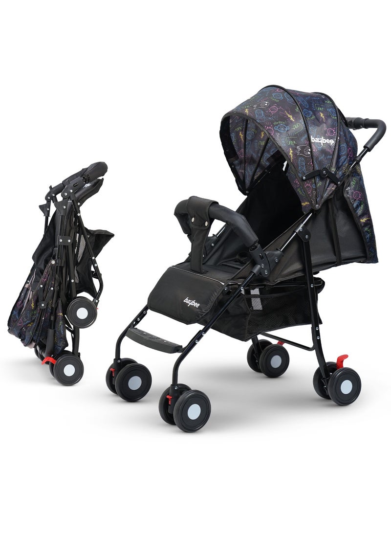 Baybee 2 in 1 Convertible Baby Pram Stroller for Newborn Babies with Adjustable Seat & Canopy, Bassinet, Parent Handle, Safety Guard & Storage | Baby Stroller for Toddlers 0-3 Years Boy Girl (Black) - pzsku/ZC43C100EC07D015DA77EZ/45/_/1740038851/1f78feec-4a1c-4914-a119-1cef0550182a