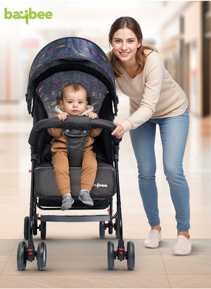 Baybee 2 in 1 Convertible Baby Pram Stroller for Newborn Babies with Adjustable Seat & Canopy, Bassinet, Parent Handle, Safety Guard & Storage | Baby Stroller for Toddlers 0-3 Years Boy Girl (Black) - pzsku/ZC43C100EC07D015DA77EZ/45/_/1740400387/19d5ee8d-2750-432f-ba63-c6138df86c07