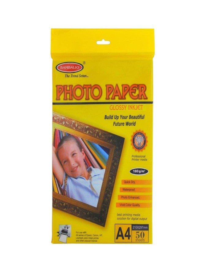 Bambalio BPG 180-50 (Classic) Glossy Photo Paper, 180 gsm, 50 Sheets A4 Size - Image 1