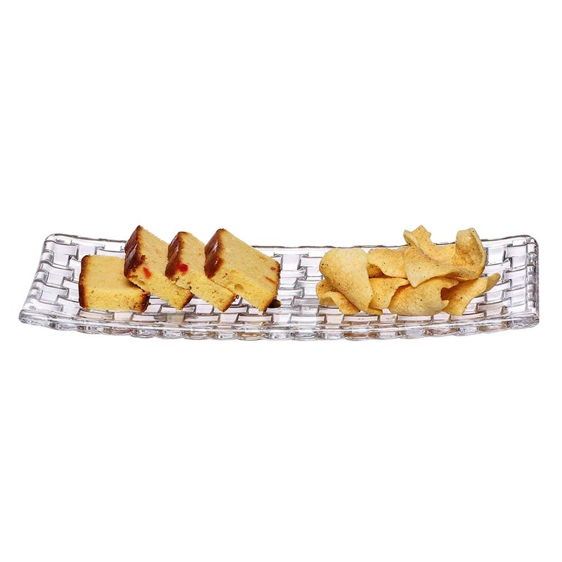 RADMIQ RADMIQ® Beautiful Crystal Clear Square Shape Glass Tray Plate for Serving Dry Fruits, Fruits, Snacks, Sweets, Chocolates for Home Decoration, Living Room (Transparent) (1) - Image 4