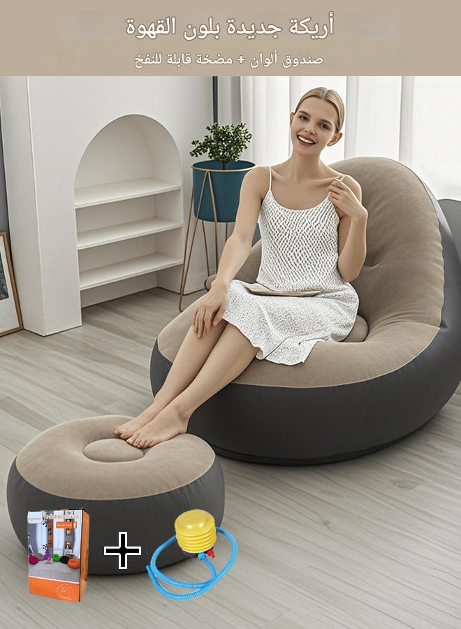Leisure lazy sofa tatami inflatable sofa lazy person rental house inflatable mattress portable air cushion - Image 1