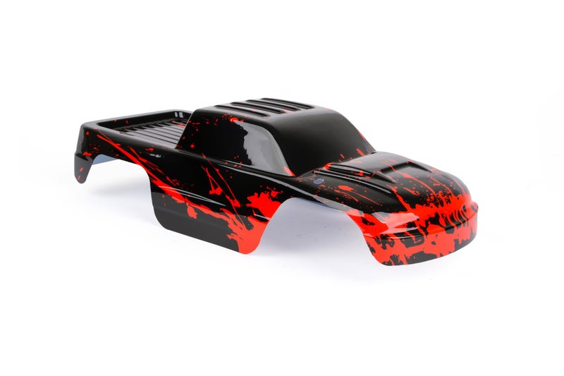 SummitLink Custom Body Compatible for 110 Scale RC Car or Truck Truck not Included Muddy Red Over Black - Image 3