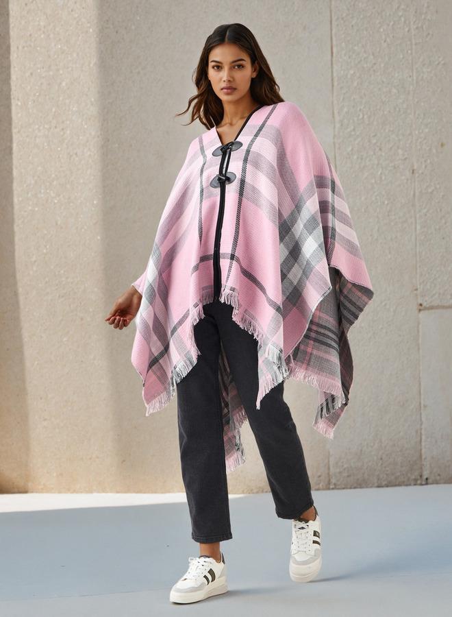 2Xtremz Long Acrylic Asymmetric Reversible Poncho - Image 3