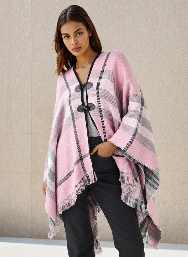 2Xtremz Long Acrylic Asymmetric Reversible Poncho - Image 1