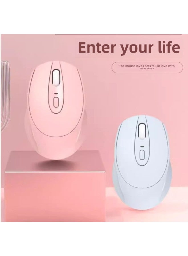 For Dell Wireless Bluetooth Mouse Quiet Office Rechargeable Battery Tablet PC Female Universal Game Charging-Specifications:[bluetooth + Wireless] Rechargeable Model/free Mouse Pad/sky Blue-official Standard  - Image 5