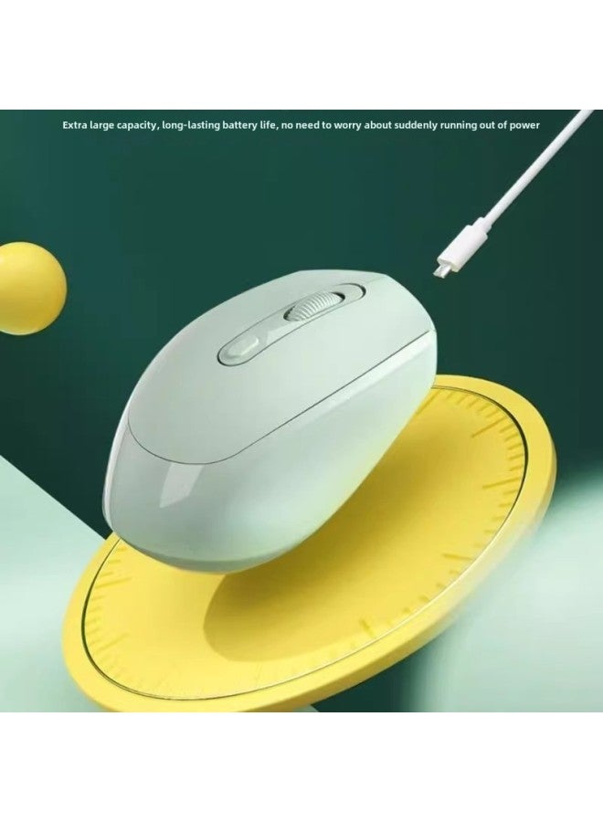 For Dell Wireless Bluetooth Mouse Quiet Office Rechargeable Battery Tablet PC Female Universal Game Charging-Specifications:[bluetooth + Wireless] Rechargeable Model/free Mouse Pad/sky Blue-official Standard  - Image 4