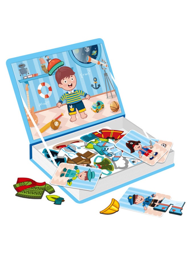 لعبة أحجية مغناطيسية لكتاب الألغاز المغناطيسية من Animal World، أداة نقل للأطفال للتعليم المبكر، ألغاز مغناطيسية لتغيير كتاب كتاب مغناطيسي - اللون: كتاب أحجية مغناطيسية - سلسلة عالم الحيوانات - Image 3