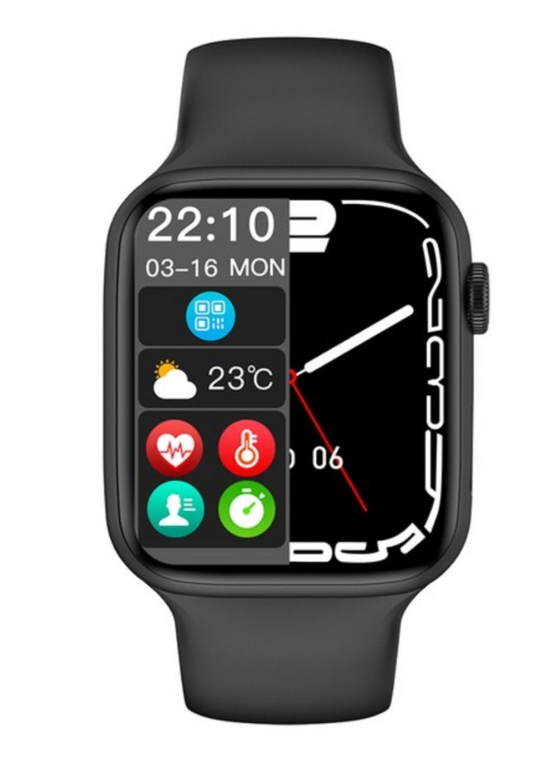 Generic - DT7 Max Smartwatch N0.1 GPS Wireless Charging Smart Watch For iPhone, Android - Black - Image 1