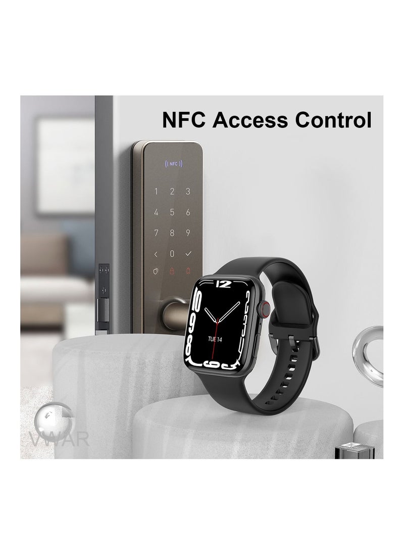 Generic - DT7 Max Smartwatch N0.1 GPS Wireless Charging Smart Watch For iPhone, Android - Black - Image 1