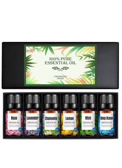 TYCOM essential Oil 6x10 mL Diffuser Oil Rose Lavender Chamomile   Lemon Mint & Deep Ocean