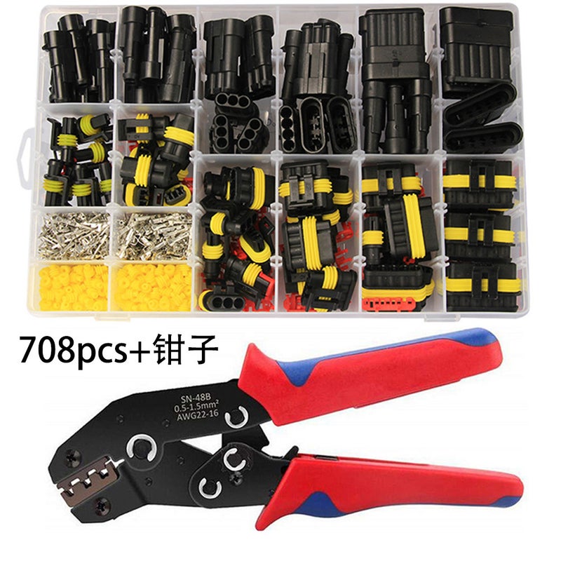 Generic 708pcs Waterproof Automotive Connector Kit 708PCs + pliers (1045G) 