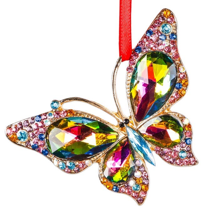 BUTTERFLY CHRISTMAS ORNAMENTS 2025 METAL MONARCH BUTTERFLY KEEPSAKE CHRISTMAS TREE ORNAMENTS DECORATIONS COLORFUL BUTTERFLIES XMAS ORNAMENT GIFTS FOR WOMEN GIRLS MOM SISTERS