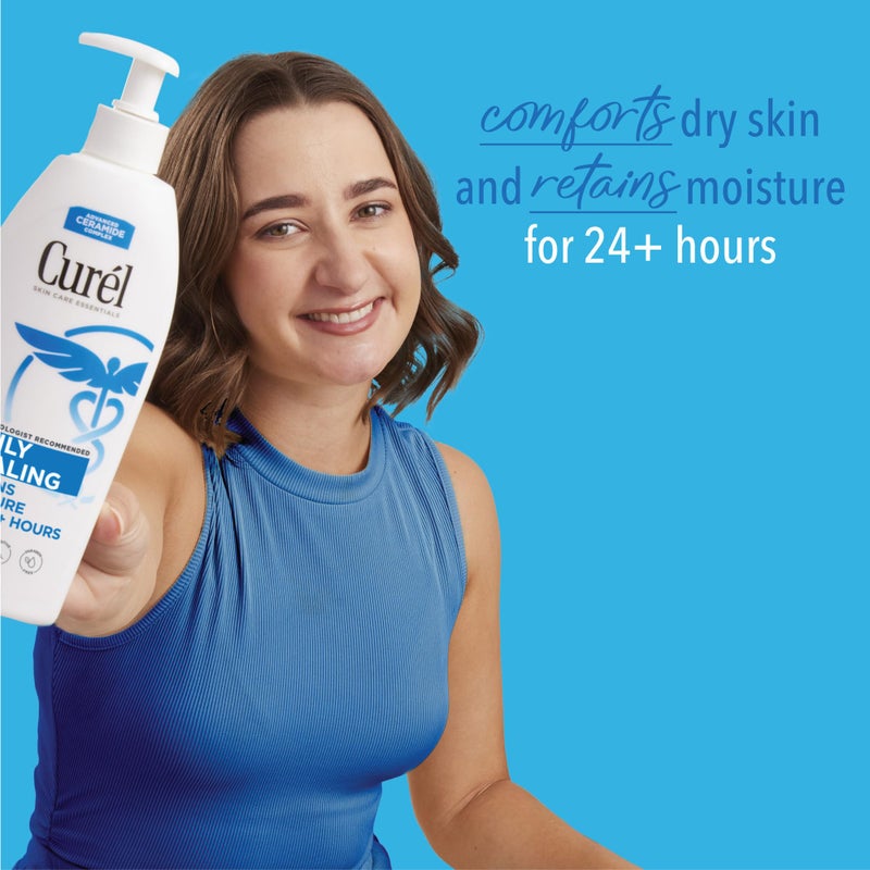 Curel Daily Healing Body Lotion for Dry Skin, Hydrating Body Lotion with Advanced Ceramides Complex, Dermatologist Recommended, 13 Oz, Pack of 3 - Image 3