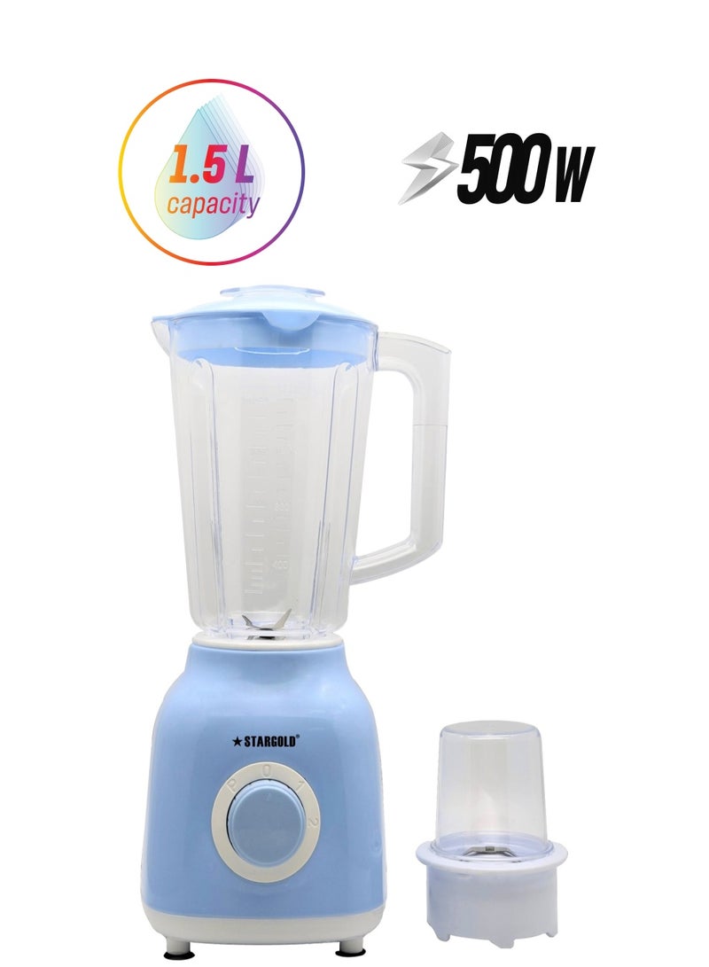 Stargold Electric Juicer Blender And Mixer 1.5 Liter  2 in 1 500W 2Speed Powerful Copper Motor  - Image 1
