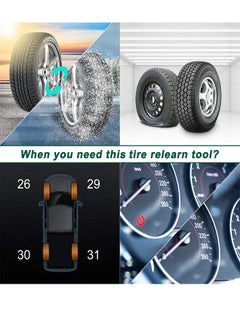 TLAXCA أداة استشعار TPMS، أداة إعادة تعلم TPMS لـ F150 Auto TPMS إعادة ضبط مستشعر برمجة أدوات التدريب على نظام مراقبة ضغط الإطارات (TPMS-19 / 8C2Z-1A203-A)  - Image 4